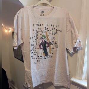 Basquiat x Warner Bros Uniqlo Beige DC Graphic Joker Short Sleeve Crew Neck Tee